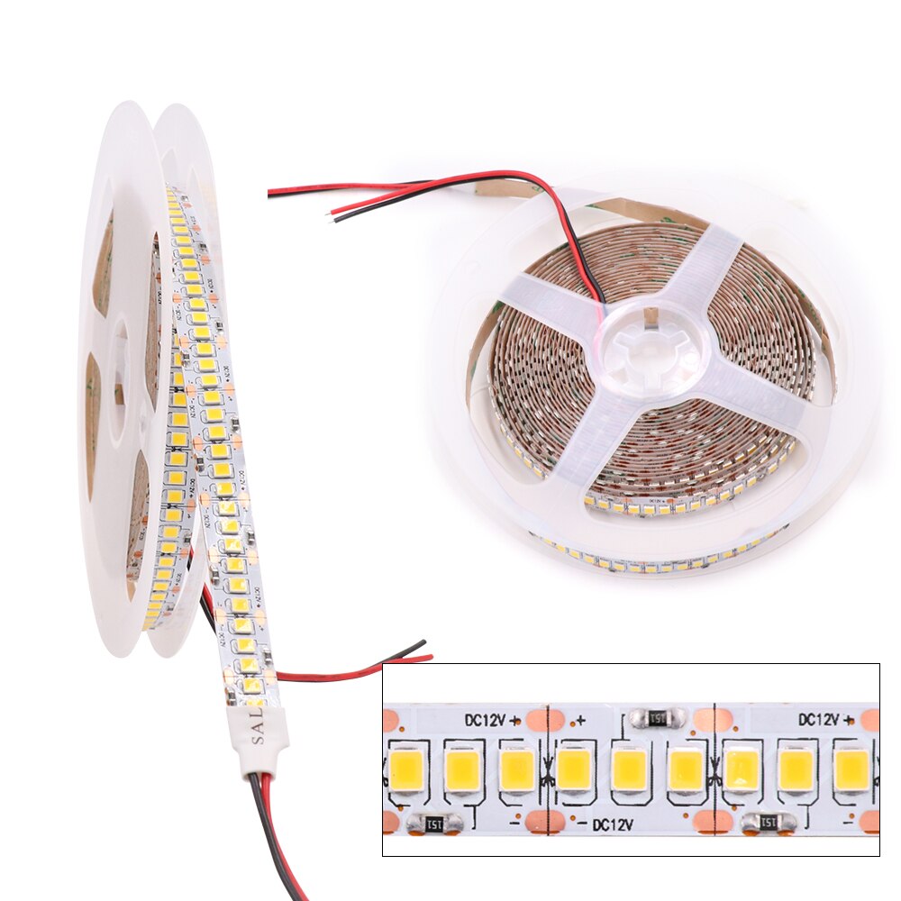480 LEDs/m SMD 2835 LED-Streifen 24 V 12 V 5 m 2400 LEDs zweireihig flexibler LED-Streifen 1200 LEDs 900 LEDs Bandband Projektbeleuchtung