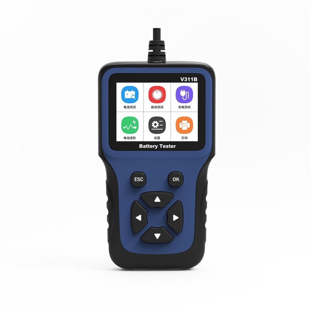 12V Car Battery Charger Tester Analyzer Analyzer Tools Automotive V311B Car Charging Cricut Load Test Diagnostic Tool