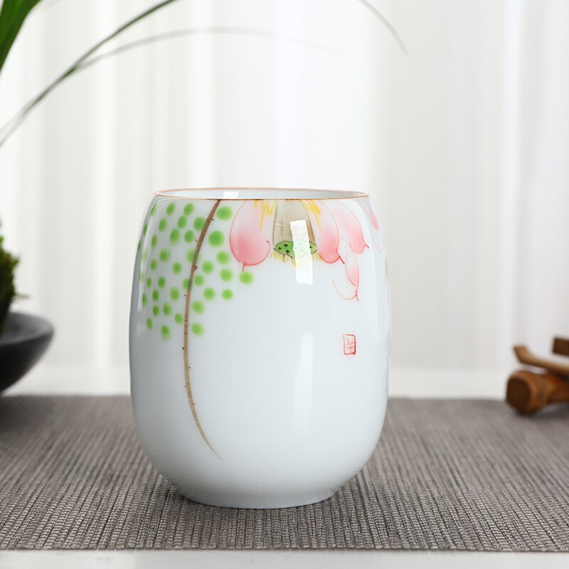 CHANSHOVA tasse à thé en céramique H271 | Motifs multiples traditionnels de Style chinois, tasse à thé en porcelaine blanche de 190ml: 7