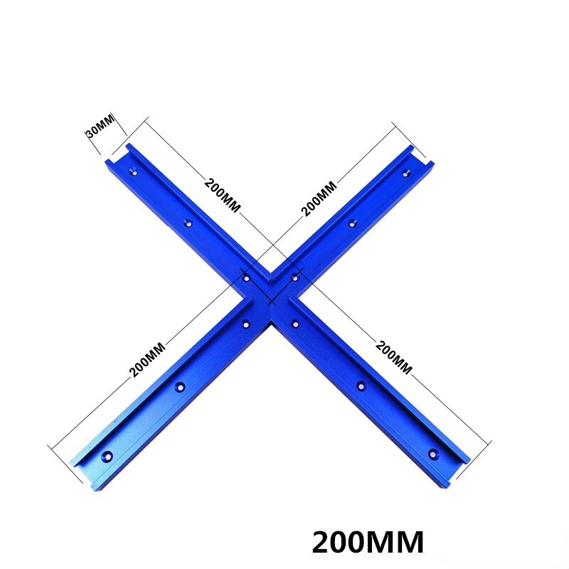 T-Track Intersection Kit Double Cut Profile Universal Cross T-track Connector with Predrilled Mounting Holes Woodworking Clamps: K