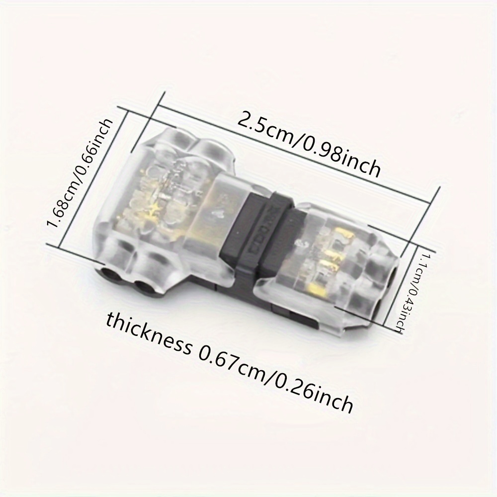 5/10/20PCS Wire Cable Snap In T2 Connector No-solder No-peel Quick Terminal Connections Joiners Auto Plug Electrical Accessories