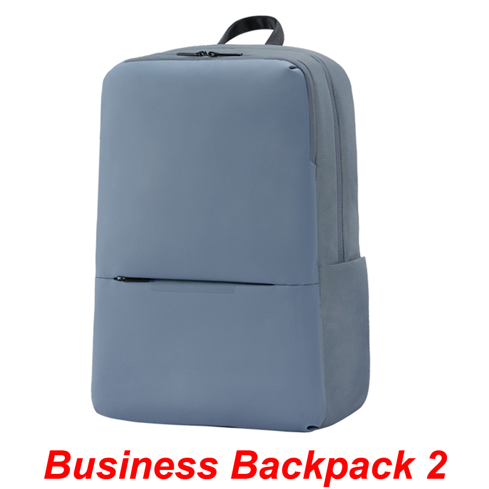 Xiaomi Travel Business Backpack 2 with 3 Pockets Large Zippered Compartments Backpack Polyester 1260D Bags for 15-inch Laptop: Backpack2 Light blue