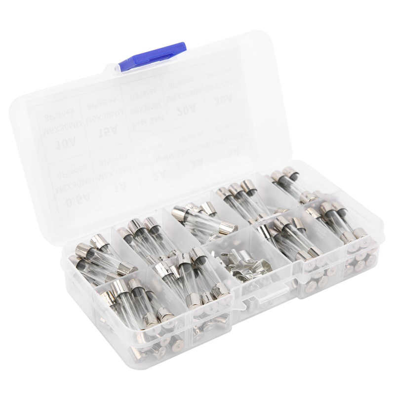 Glass Tube Fuse Transparent Overload Protection Fast Blow Fuses M6x30mm Corrosion Resistant Brake Lights Car Audio for Car