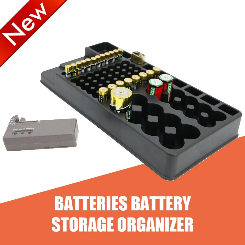 110 Batterijen Batterij Organizer Tester Verwijderbare Case Voor Aaa Aa 9V D C Opbergdoos: Default Title