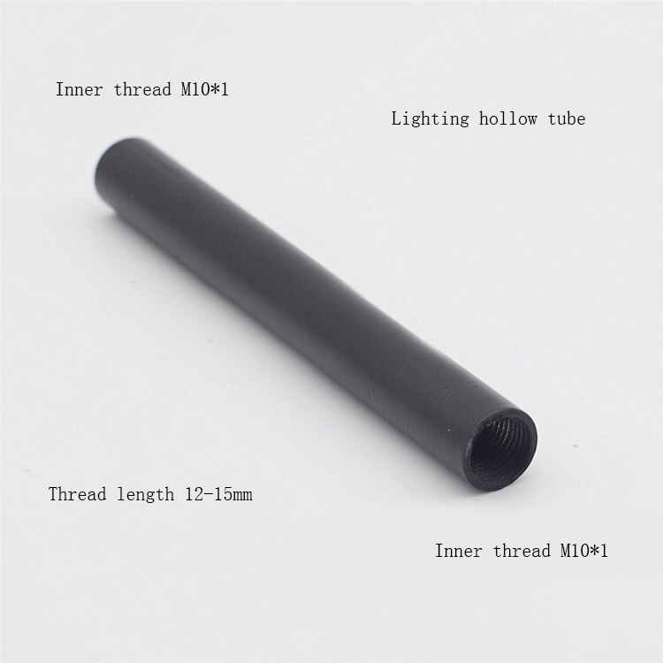 M10 * Pitch 1.0mm lampe dent tube acier creux vis pointe M10 intérieur fileté lampe connecteur sol table cristal plafonnier