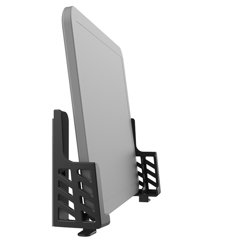 Tablet vægbeslag telefonholder til ipad/iphone justerbar betragtningsvinkel dobbelt rille kompatibel med e-læser kindle