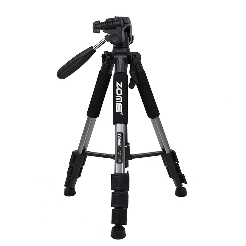 ZOMEI Q111 Professionelle Aluminium Stativ Tragbare Leichte Kamera Stativ mit Pfanne Kopf für Smartphone SLR DSLR Digital Kamera: Silber-