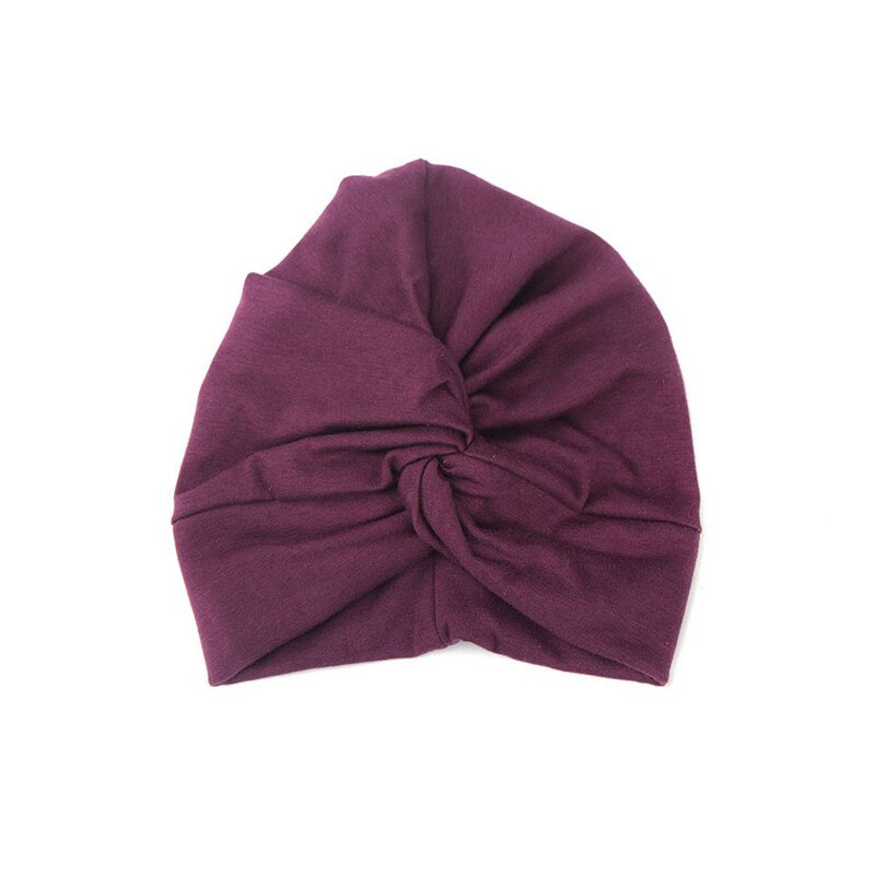 Baby Hoofdbanden Effen Katoen Tulband Hoofdband Voor Baby Meisjes Stretchy Beanie Hoed Hoofddeksels Baby Haarband Faixa Cabelo Para Bebe