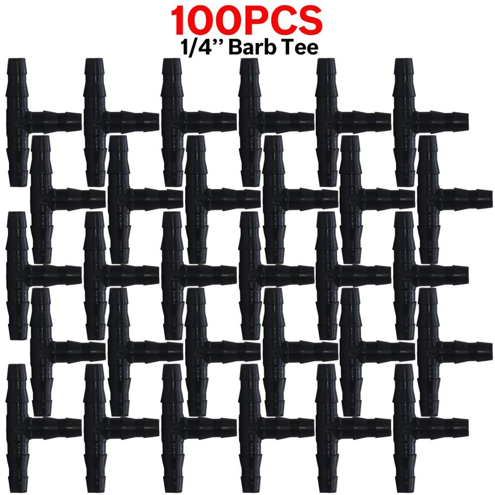 Kesla 100-500pc muovinen tiputin kastelu kasvaa tee 1/4 tuuman letkuliittimen liitosletku ulkokastelutyökalut 4mm/7mm letkulle
