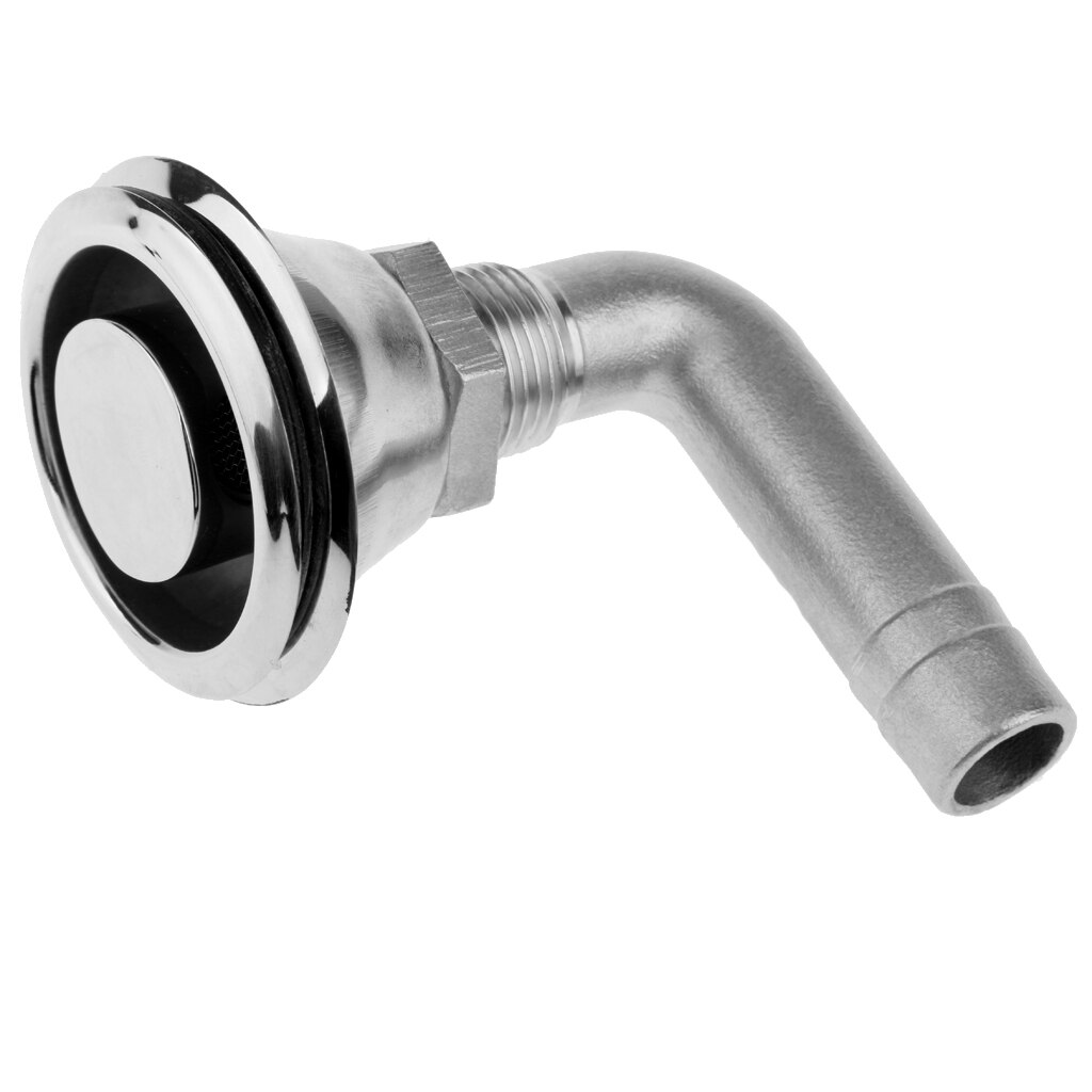 Marine Boat Fuel Gas Tank Vent (90 Degree) For 5/8inch Hose Vent Line - Stainless Steel Marine Hardware Accessories, Solid