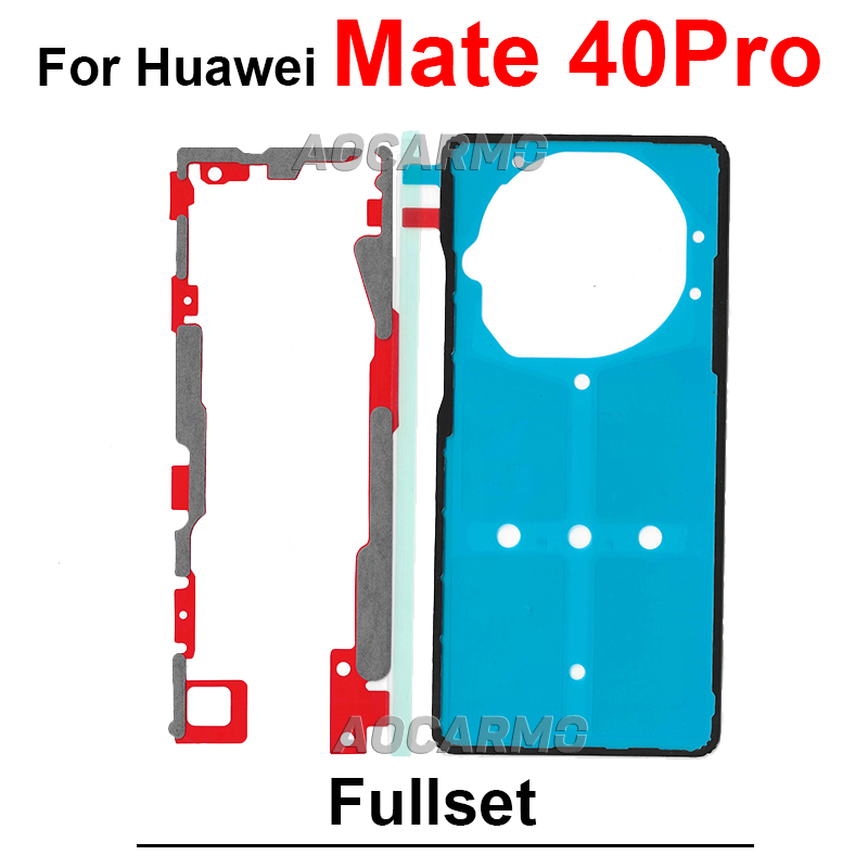 FullSet Adhesive Front LCD Display Back Battery Cover Sticker Tape Glue For Huawei Mate 20 30 40 Pro 40Pro: Sky Blue