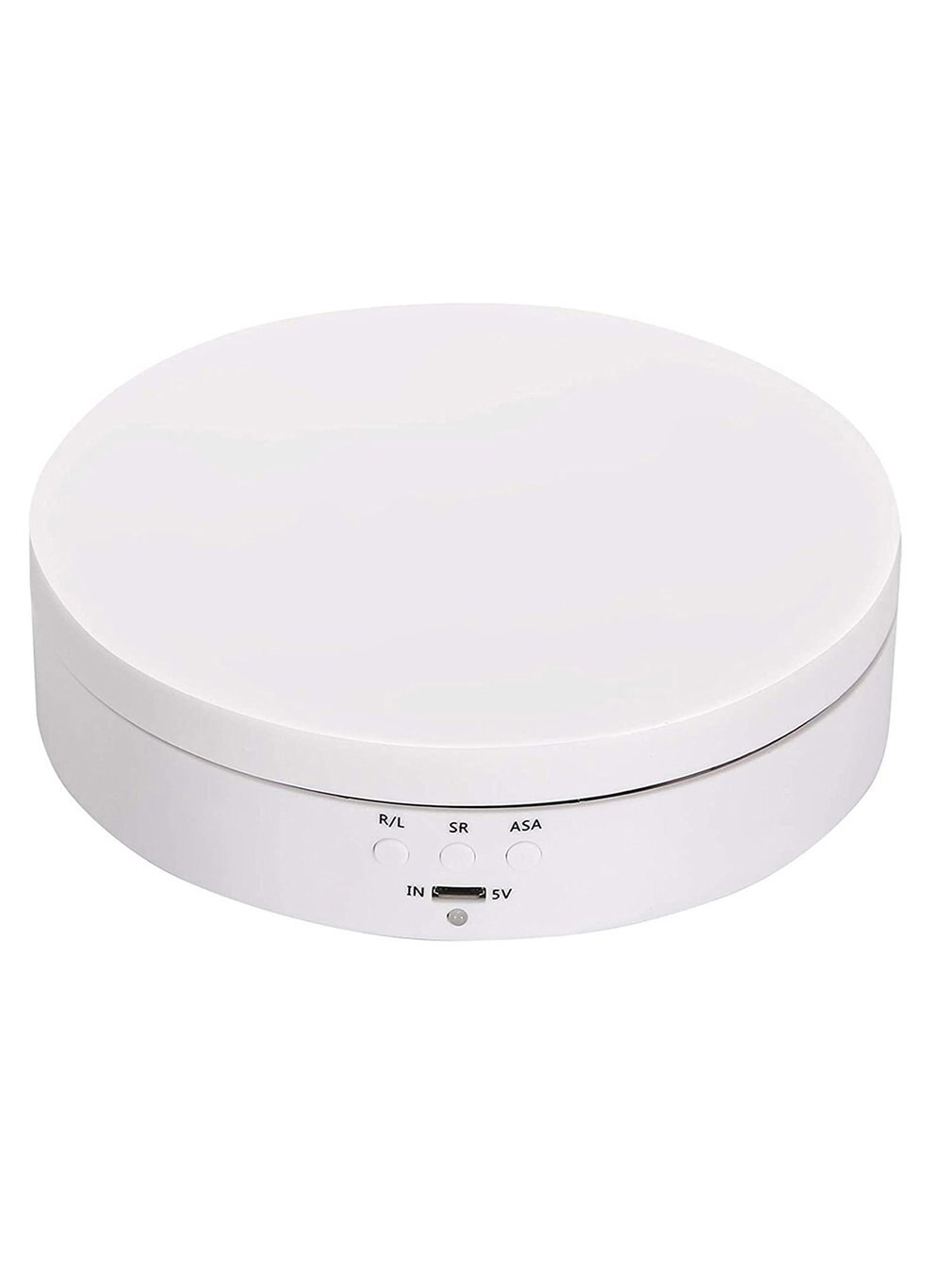Plateau tournant électrique Intelligent à vitesse réglable, présentoir rotatif à 360 degrés pour affichage de bijoux et montres: WHITE