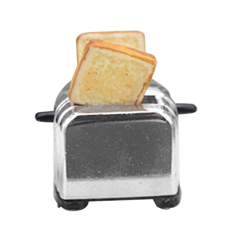 Doll House Miniature Toaster Bread Machine With Toast Kitchen Cookware Mini Accessories Decor 1/6 1/12 Scale