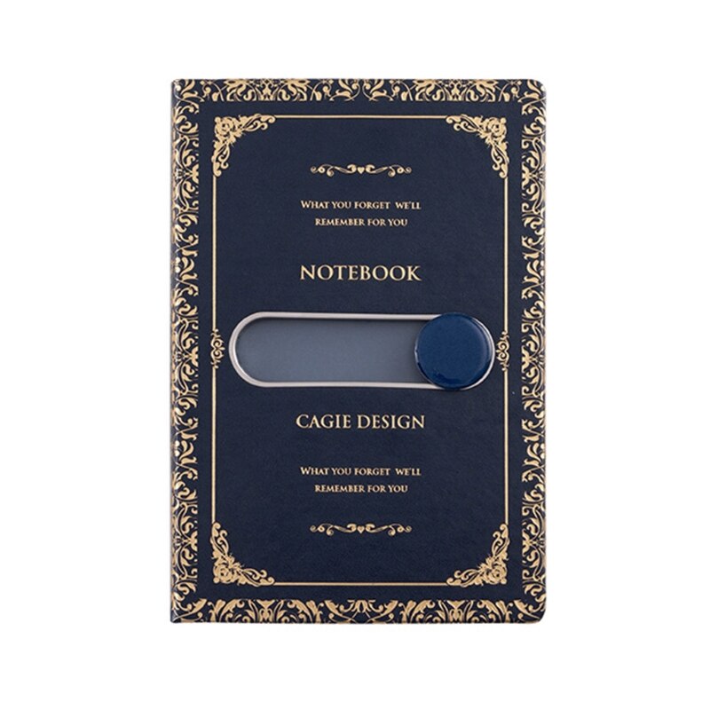 A5 Diary Notepad with Sliding Unlock Notebook Pen Set Leather Journal Planner: Coffee