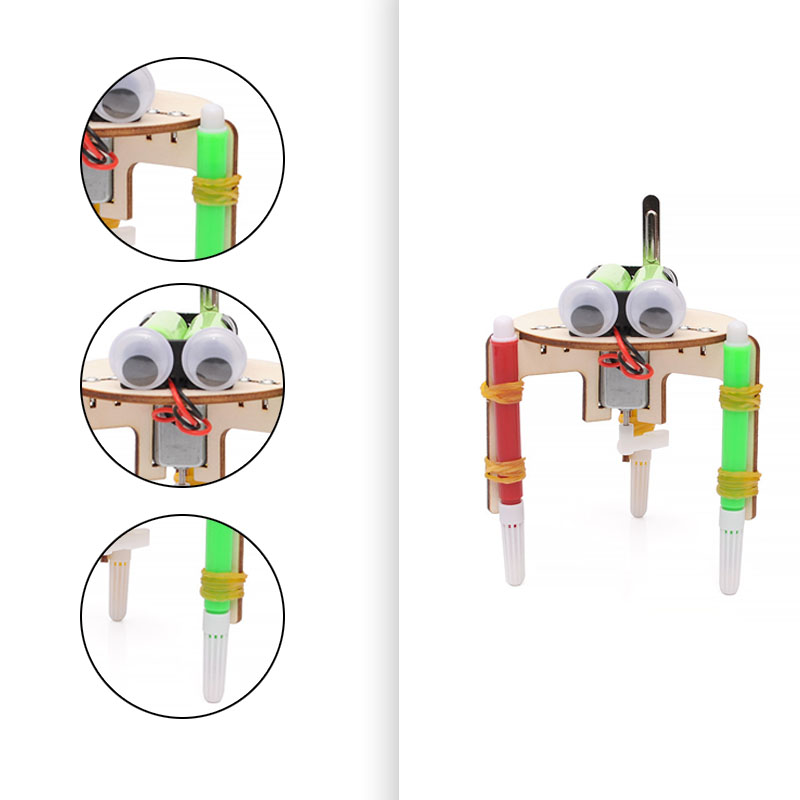 Petite technologie de production de robot graffiti bricolage, petite invention créative, dispositif expérimental scientifique, étudiant du primaire