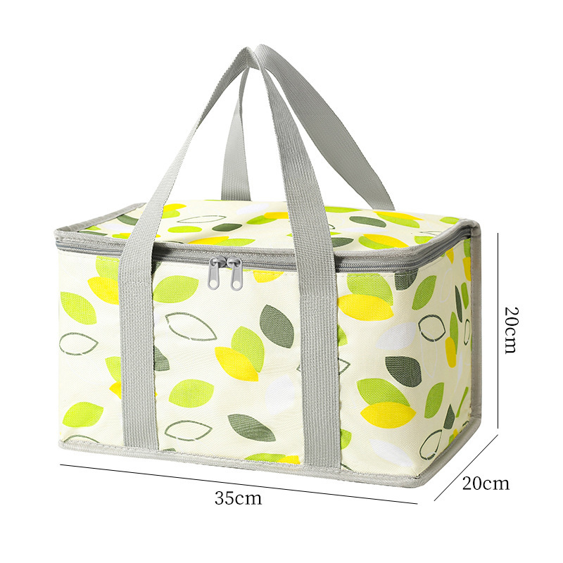 Sac de pique-nique sac isotherme en aluminium étanche sac de pique-nique grande boîte isotherme extérieure Portable thermique isolé Camping boisson Bento sacs: Orange