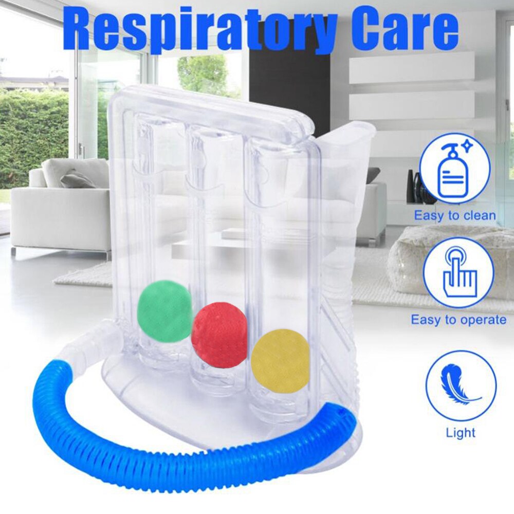 3 Ball Breathing Exerciser Lung Function Improvement Deep Breath Trainer Respiratory Breath Measurement System