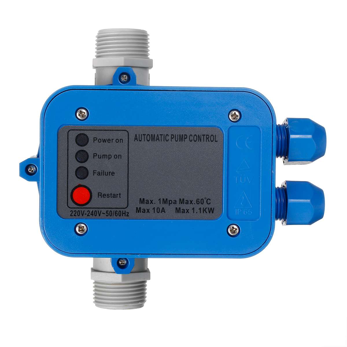 Becornce Electronic Switch Automatic Water Pump Pressure Controller Portable Auto Pressure Control Switch 10A 1.1KW 1Mpa 10B