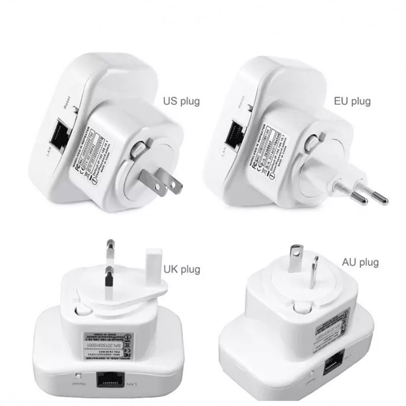EU US AU UK Plug 300Mbps 2.4G WIFI Repeater Remote Wireless Wifi Extender WiFi Amplifier 802.11N WiFi Booster Repetidor