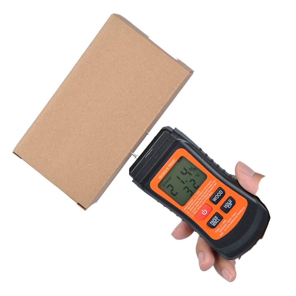 MT-02 Two Pins Digital Wood Moisture Meter Paper Humidity Tester Wall Hygrometer Timber Damp Detector