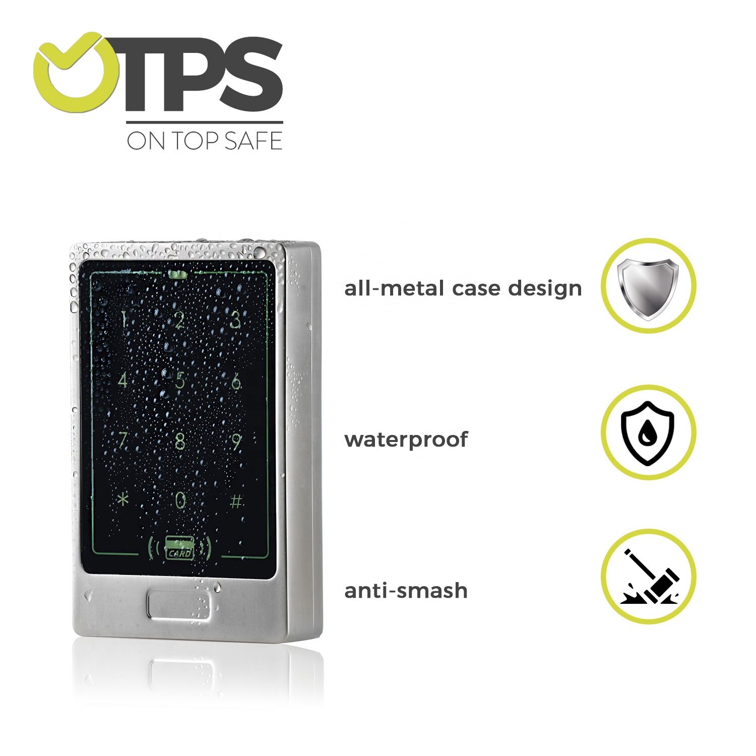 OTPS waterproof standalone out door access control kits metal keypad touch pad wireless wifi rfid card access control system