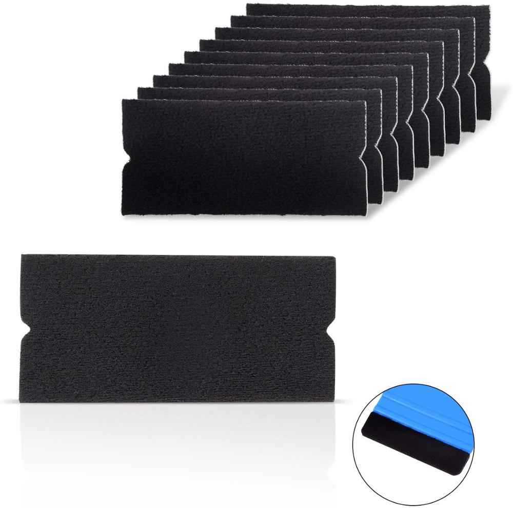 Ehdis carbon vinyl film bil wrap filt stof til 4 &quot; 10cm gummiskraber automatisk vinduesfarvet indpakningsskrabere uden ridser filt kant klud