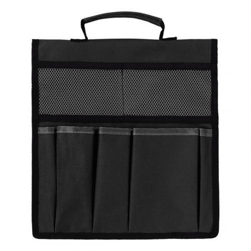 Portable Multi-Pockets Folding Mesh Gardening Tool Storage Bag Handbag Foldable Hardware Organizer Garden Kneeler Tools Bags: Black