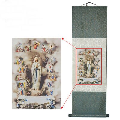 Rozenkrans, De Mysterieuze Standbeeld Van De Maagd, Katholieke Christian Schilderijen