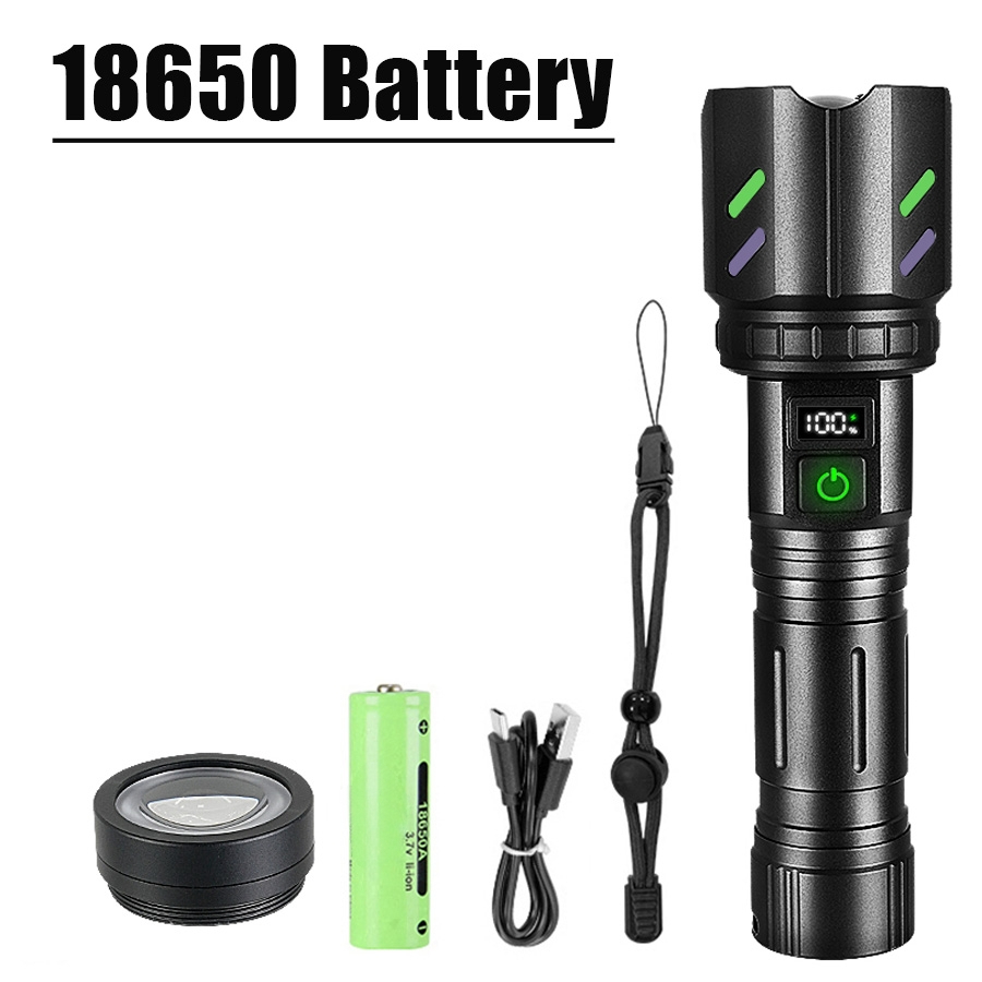 Ultra leistungsstarke Lampe mit 5 Modi, wiederaufladbare Super-Hochleistungs-LED-Taschenlampe, Outdoor-Laterne, Camping-Taschenlampen, kann Feuer machen: Blau