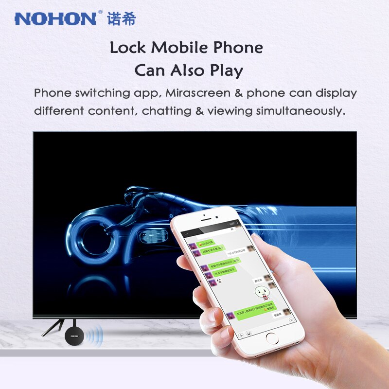 NOHON HDMI Ricevitore Per il iPhone 8 X iPad Samsung Huawei Xiaomi Display Wireless LAN 5GHz Antenna Adattatore Home Theatre istruzione