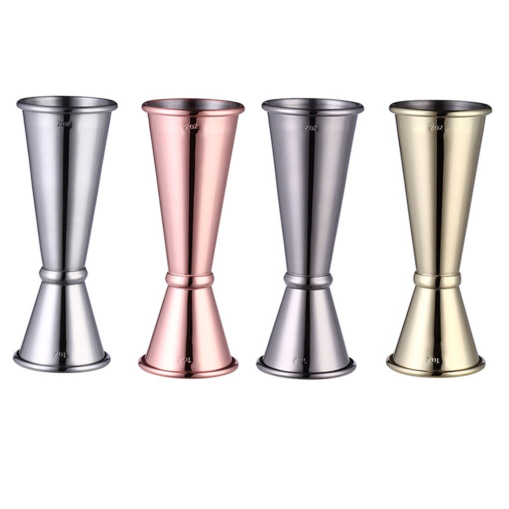 30ml/60ml Stainless Steel Cocktail Double Shaker Measure Cup Drink Spirit Measure Jigger Kitchen Gadgets