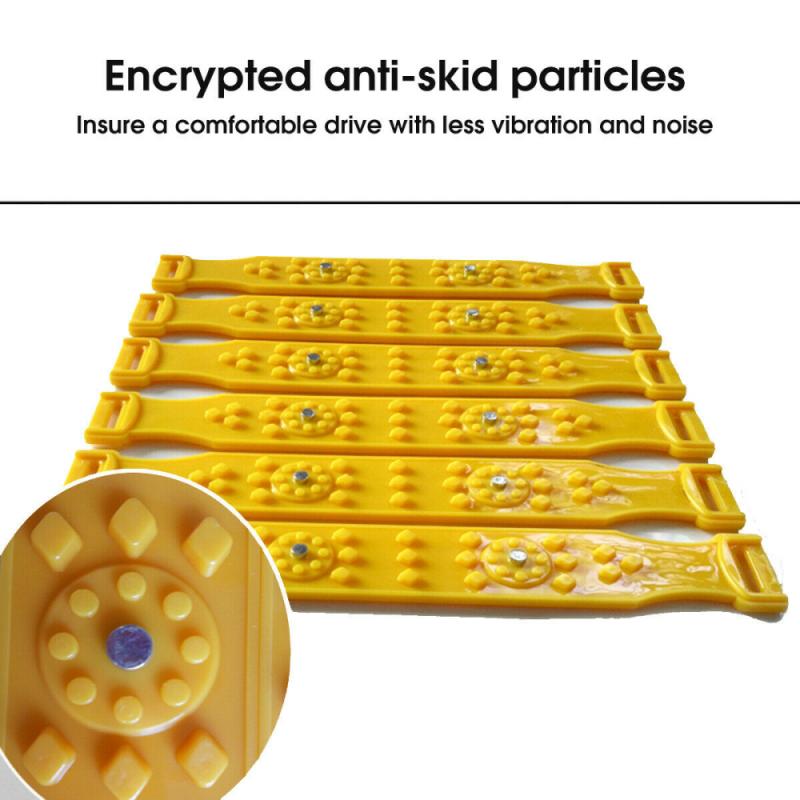 4/10PCS Car Tyre Winter Roadway Safety Tire Snow Adjustable Anti-skid Safety Double Snap Skid Wheel TPU Chains