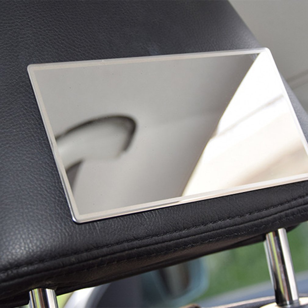 15*8cm praktische auto make-upspiegels, universele auto-interieur zonwering, roestvrijstalen cosmetische spiegelbenodigdheden