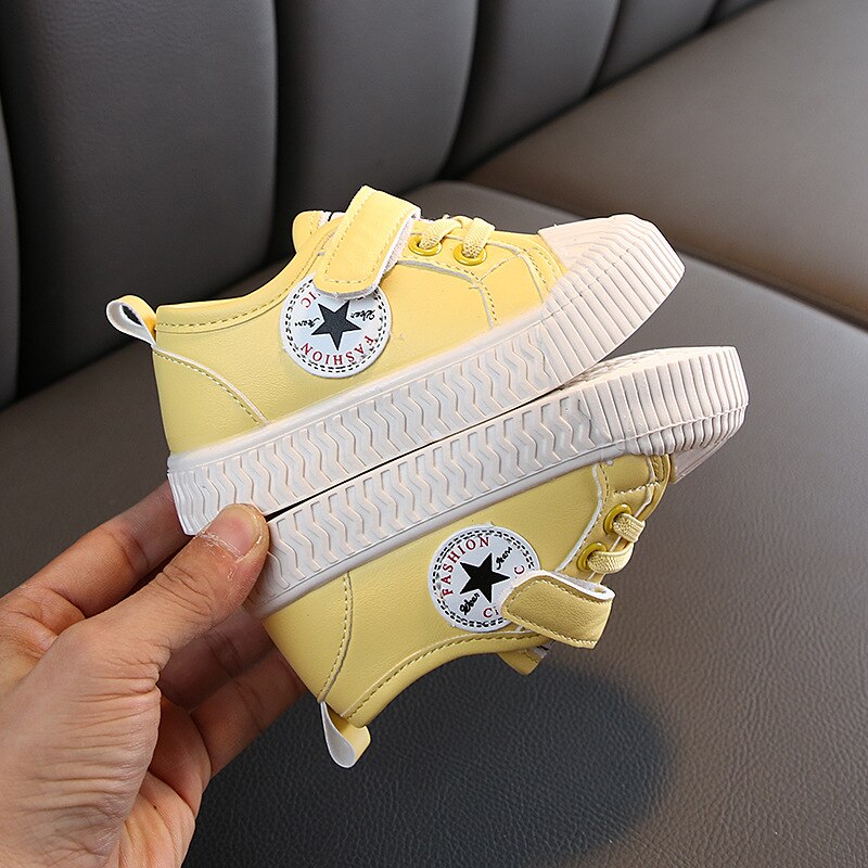 Lente Herfst Baby Eerst Wandelaars Sneakers Baby Jongens Schoenen Baby Meisjes Zachte Bodem Ademende Schoenen Baby Sportschoenen: Geel / 9