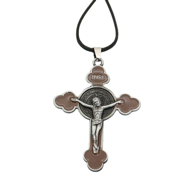 Katholieke Christendom Jesus Vintage Cross Ketting Hanger Sieraden Sleutelhanger Auto Tas Hanger Antieke Gouden Kruis Cross