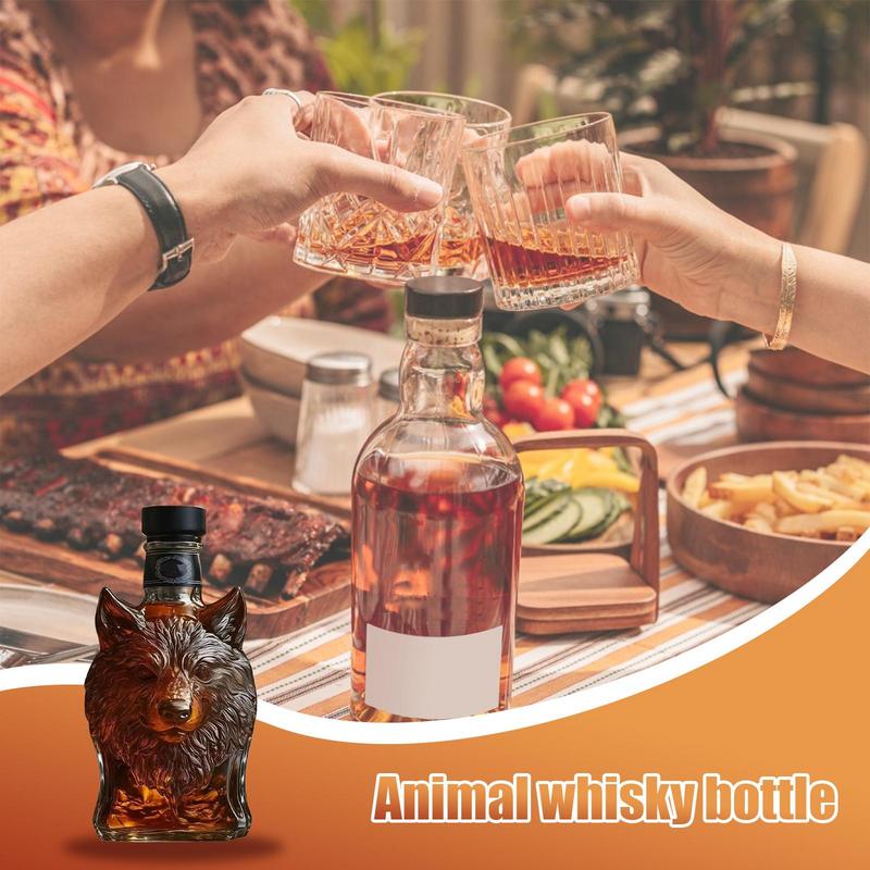 120ml Whisky Glazen Karaf Dier Standbeeld Wijnfles Liquor Container Olifant Herten Uil Tafelblad Decoratie Voor Thuis Bars cafe