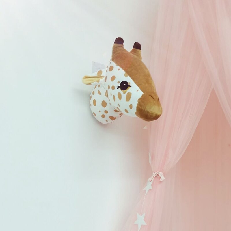 Dier Hoofd Giraffe Muur Decor Opknoping Mount Knuffel Pluche Speelgoed Prinses Pop Meisje Kids Kinderkamer: Default Title