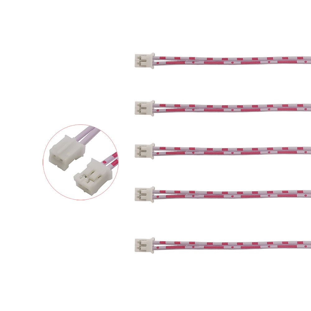 Length 200mm JST PH 2.0 2 Pin Cable Connector Jst Pitch 2.0mm 2P Female to Female Double Head Terminals Wire Connector Red white