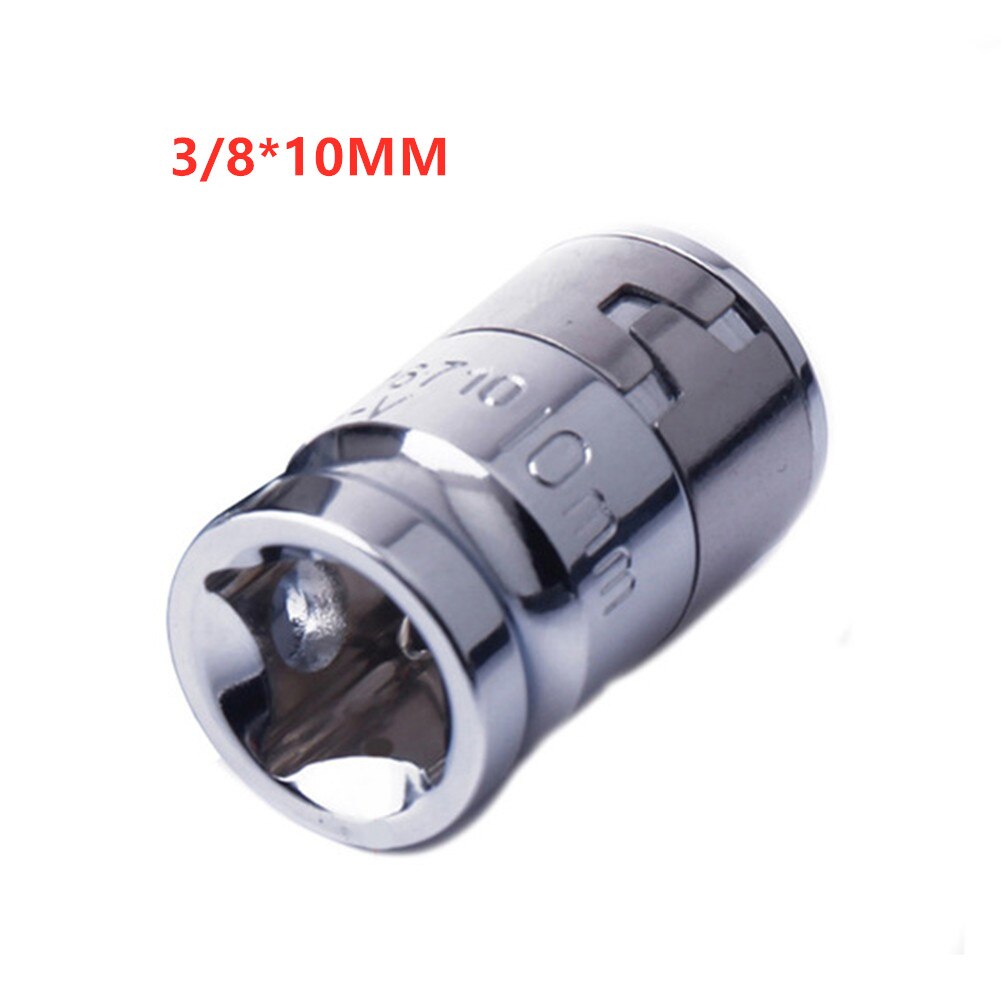 1/4 3/8 1/2 Ratel Socket Adapter Universele Socket Hex Bit Houder Converter Socket Adapter 1/4 Vierkante Gat 1/4 Bit houder: 3 8 10mm