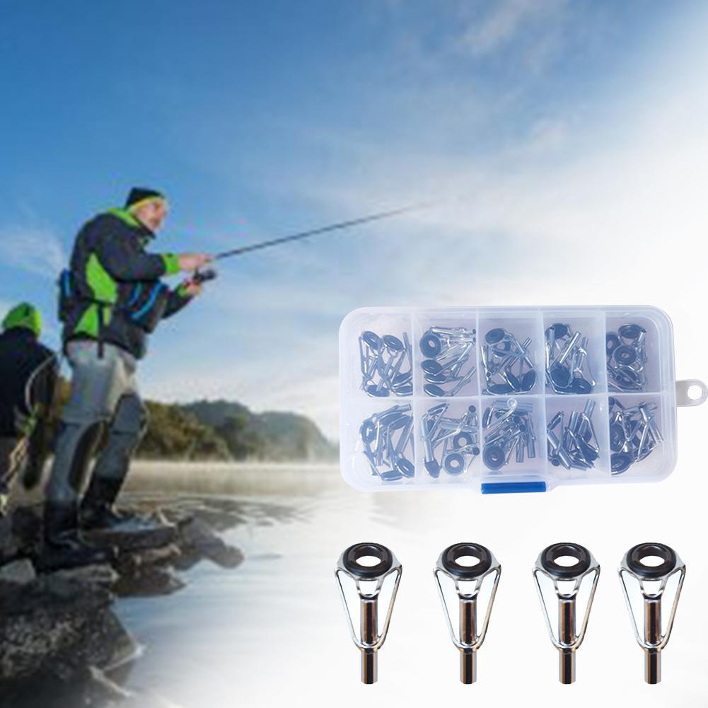 50 Stks/doos Vissen Top Ringen Staaf Pole Reparatie Kit Lijn Reparatie Pole Sets Kit Eye Vervanging Diy Accessoires Eyes Ringen gidsen U2l7