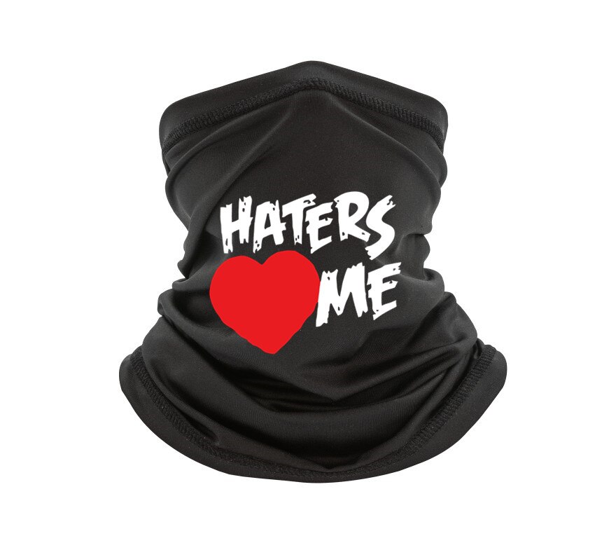 Haters Love Me scarf: Black