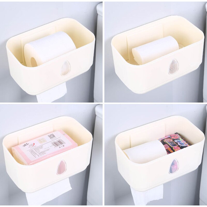 Wall Mounted Toilet Paper Holder Bathroom Toilet Paper Box Free Punch Papers Holder Waterproof Tissue Box Bathroom Accessories
