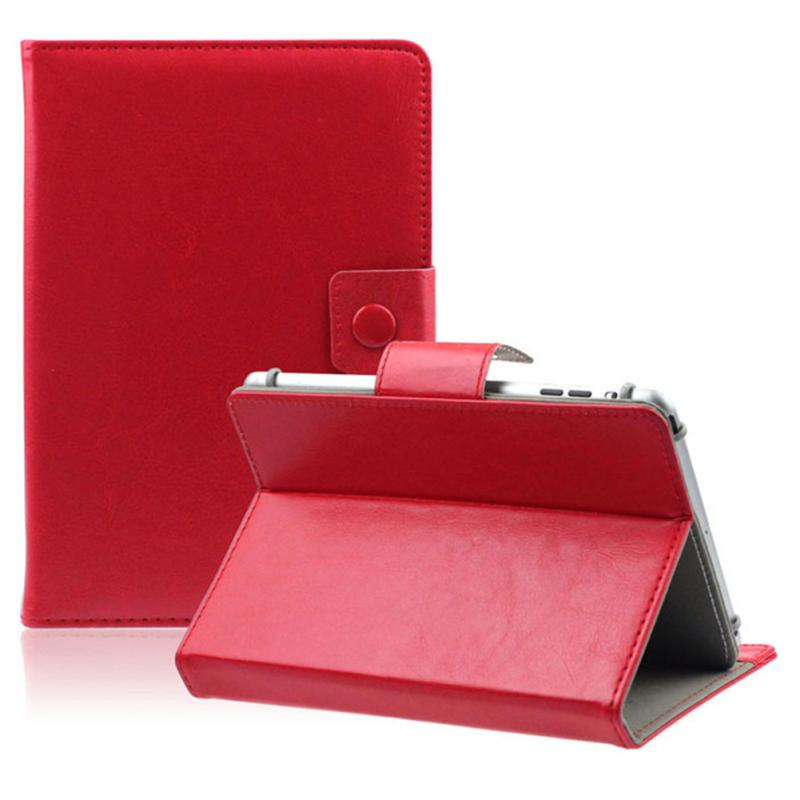 PU leather bracket set 7 inch universal tablet case white black: Red