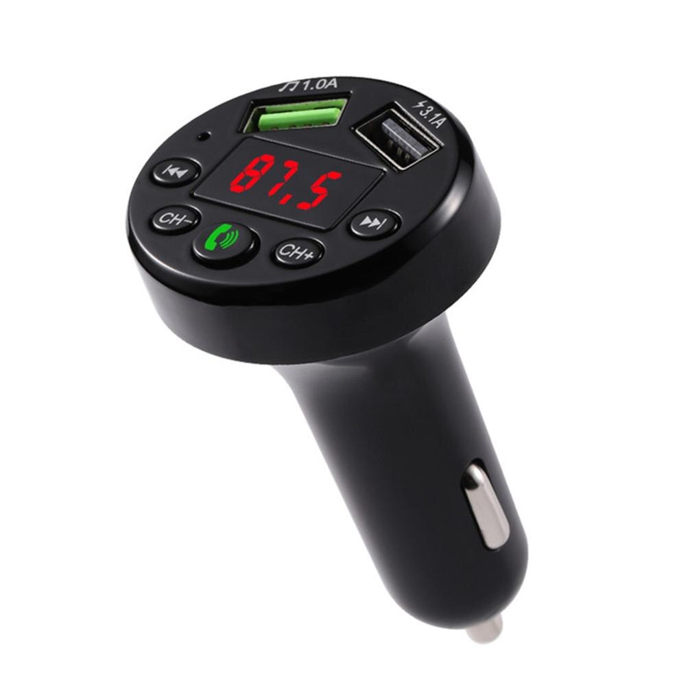 3,1 EINE USB Schnelle Ladegerät LED Bluetooth FM Sender Modulator kabellos Wagen Bausatz Auto FM Bluetooth Freisprecheinrichtung MP3 Spieler: Schwarz