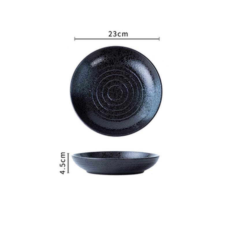 FANCITY Große keramik platte gebratener reis platte kreative tief Gericht geschirr haushalt schale Japanische Erzähler tiefe kaliber plat: 3