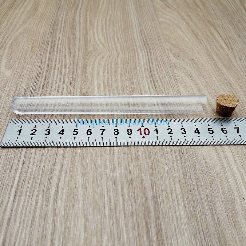 100 sztuk/partia laboratorium 15x150mm jasne plastikowe probówki z korki czapki okrągłe dno kąpieli sól fiolka puste pachnące herbaty rury