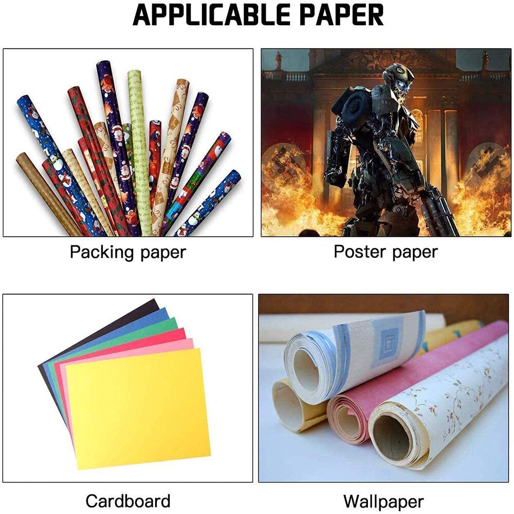 2Pc Wrapping Paper Cutter Christmas Cutting Tools Sliding Wrapping Paper Roll Cutter Cuts the Prefect Line Made Easy Safety Tool