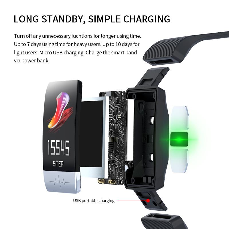 DTNO.I Smartwatch T1s - Body Temp EKG PPG - Heart Rate Monitor - Fitness Tracker for iOS Android
