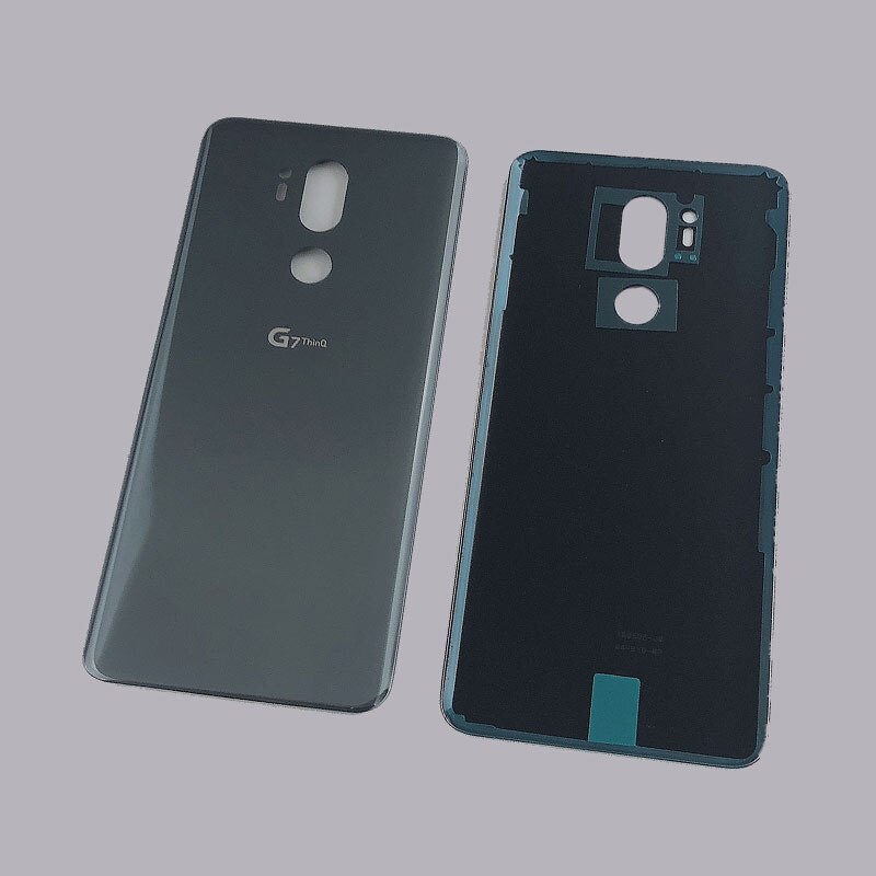 Originale di 100% Nuovo Vetro del Portello della Batteria per LG G7 ThinQ G7 + G710 G710em Della Copertura Posteriore Della Batteria Della Copertura dell'alloggiamento di Riparazione parti con Adesivo: grigio