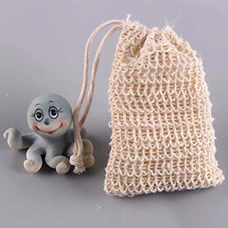 5 stuks x zeepzak, zeepzakken van katoen en linnen, biologisch zeepzakje, zeepzak, schuim en zeepzeep